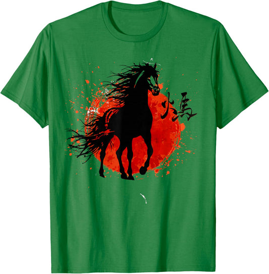 Year of Horse 2026 Happy Chinese Lunar New Year Horse Zodiac T-Shirt - T-Shirt | Irish Green