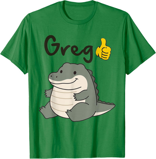 Greg Crocodile Meme Sarcasm Funny Humor Greg Meme Gen Z T-Shirt - T-Shirt | Irish Green