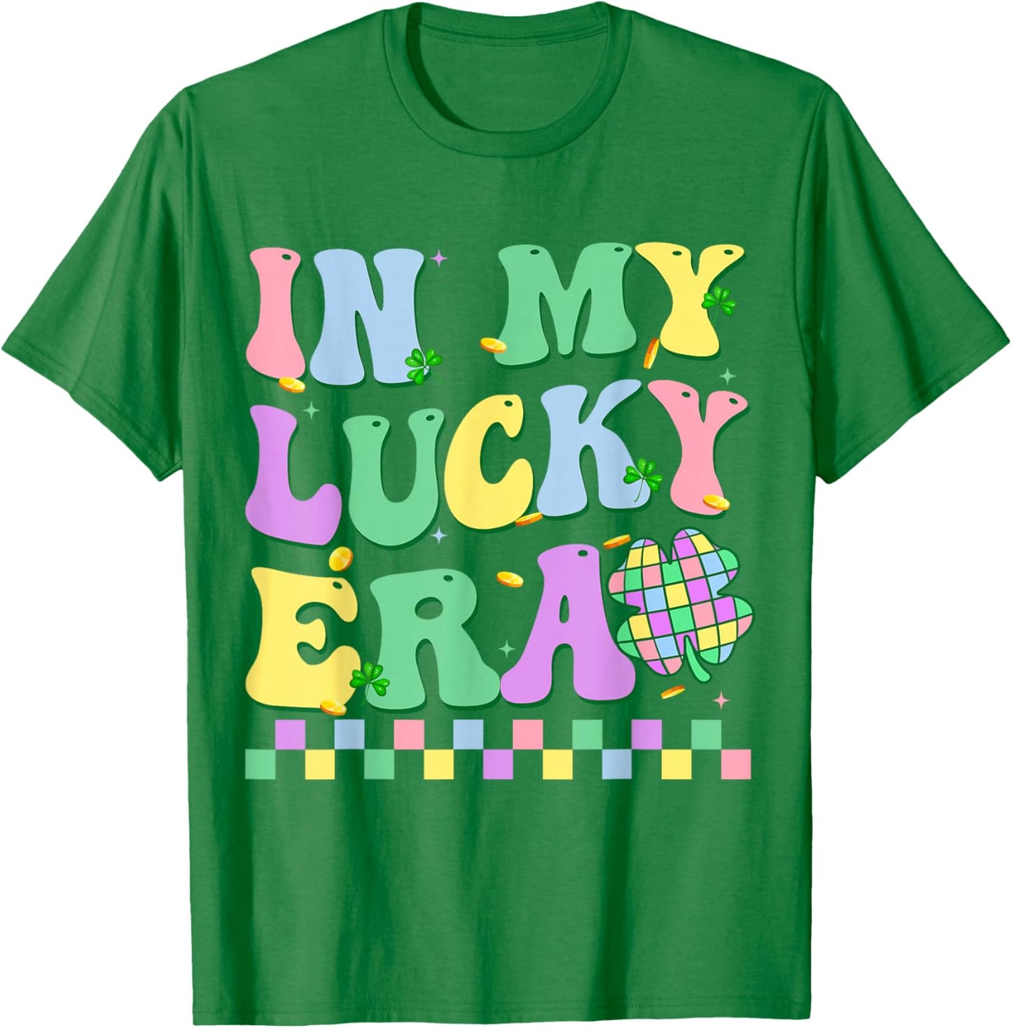 in My Lucky Era Lucky Charms St Patricks Girl Retro Women Ki T-Shirt - T-Shirt | Irish Green