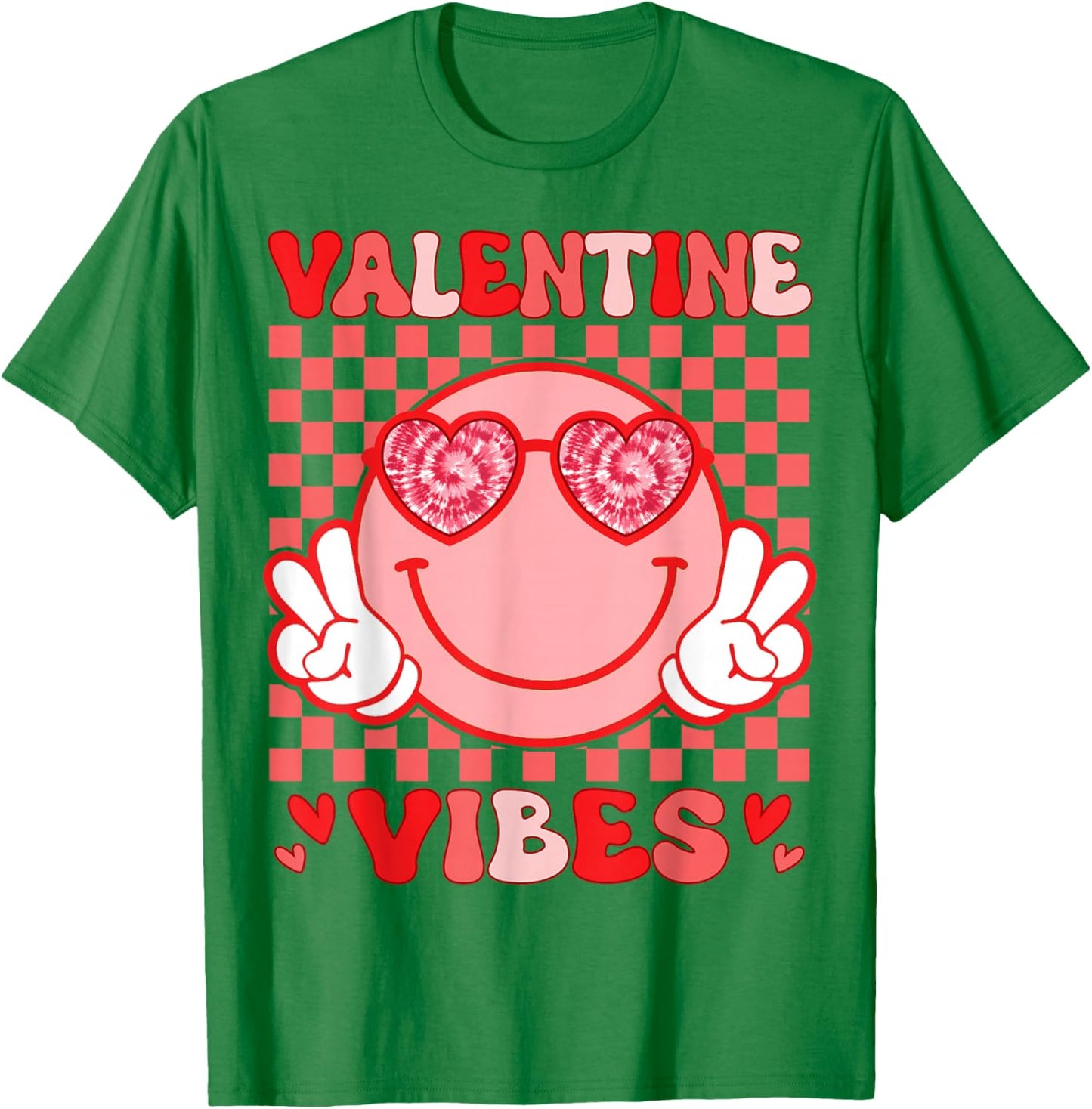 Valentine Vibes Hippie Valentines Day Shirts for Girls Women T-Shirt - T-Shirt | Irish Green