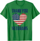Patriotic American Flag Thank You Veterans Men Women Kids T-Shirt - T-Shirt | Irish Green