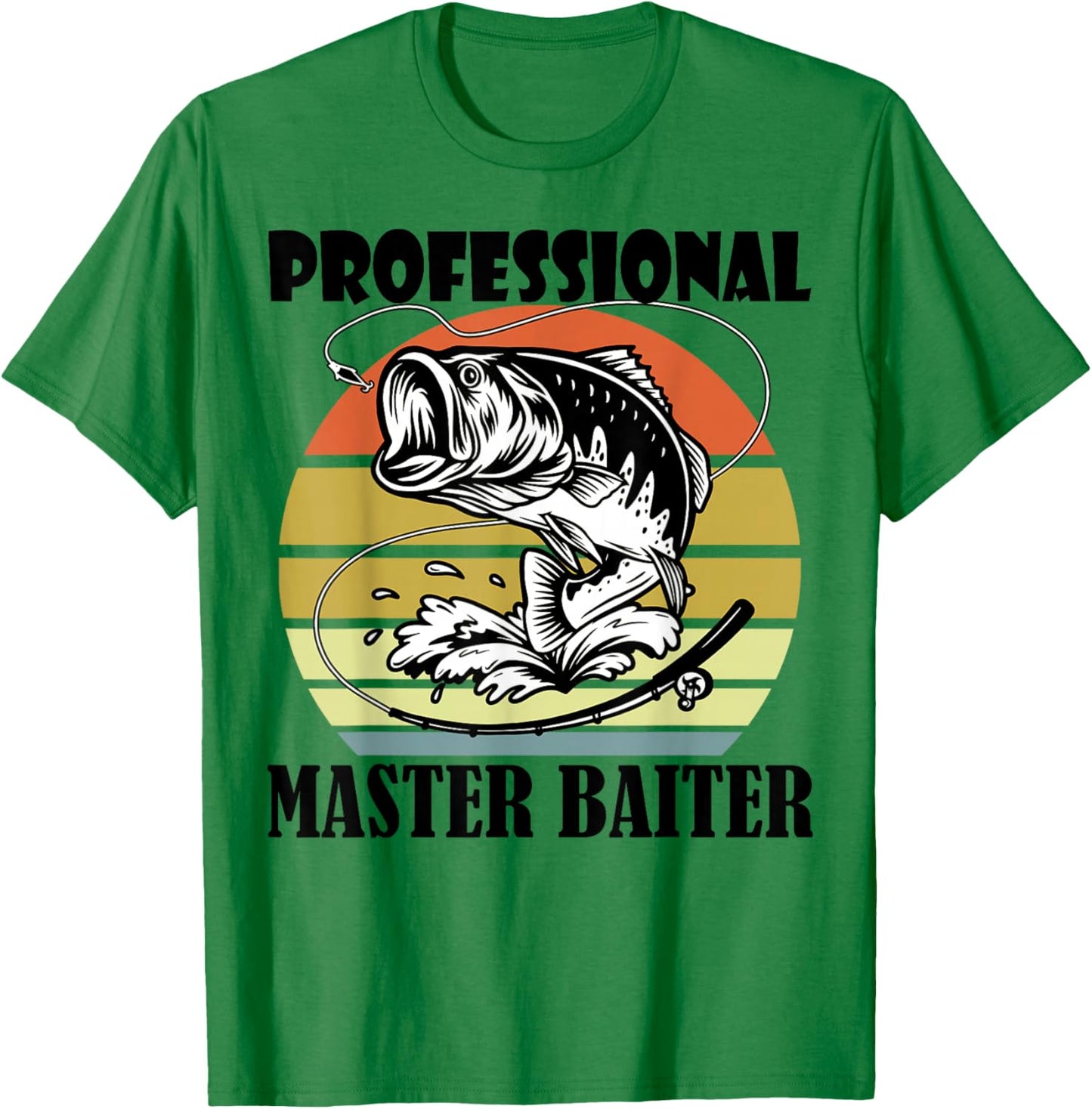 Professional Master Baiter Shirt Kid Retro Papa Fishing T-Shirt - T-Shirt | Irish Green