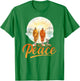Walk for Peace Monks with Aloka Dog Minimalist Zen Art T-Shirt - T-Shirt | Irish Green