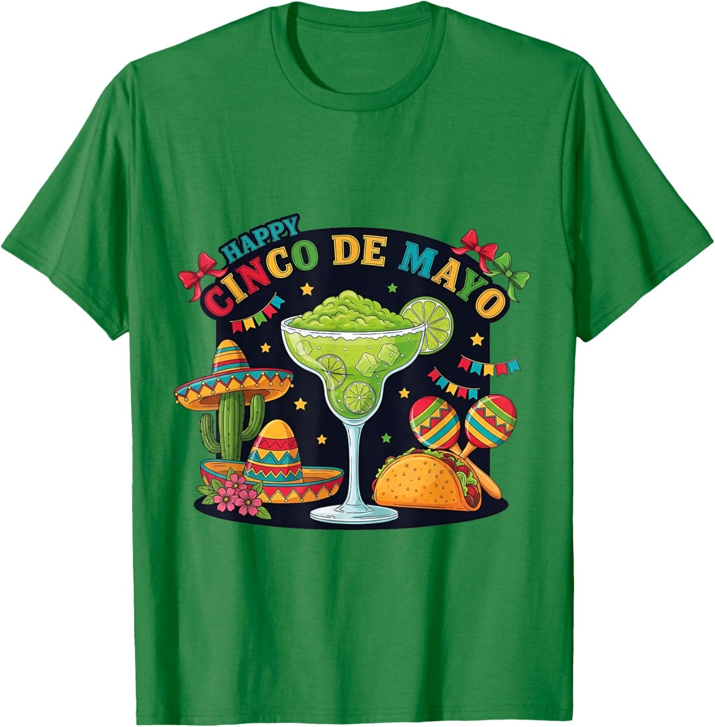 Happy Cinco de Mayo Fiesta Mexican Party 5 De Mayo Funny T-Shirt - T-Shirt | Irish Green