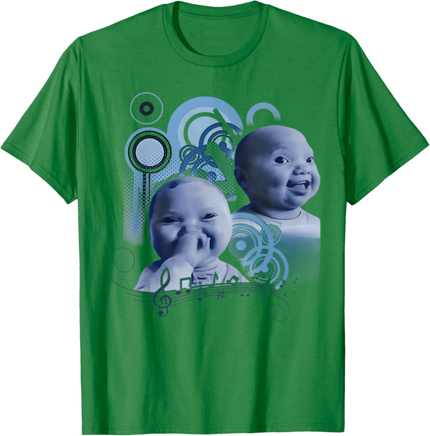 Funny Holding Back A Laugh AI Baby Laughing Meme T-Shirt - T-Shirt | Irish Green