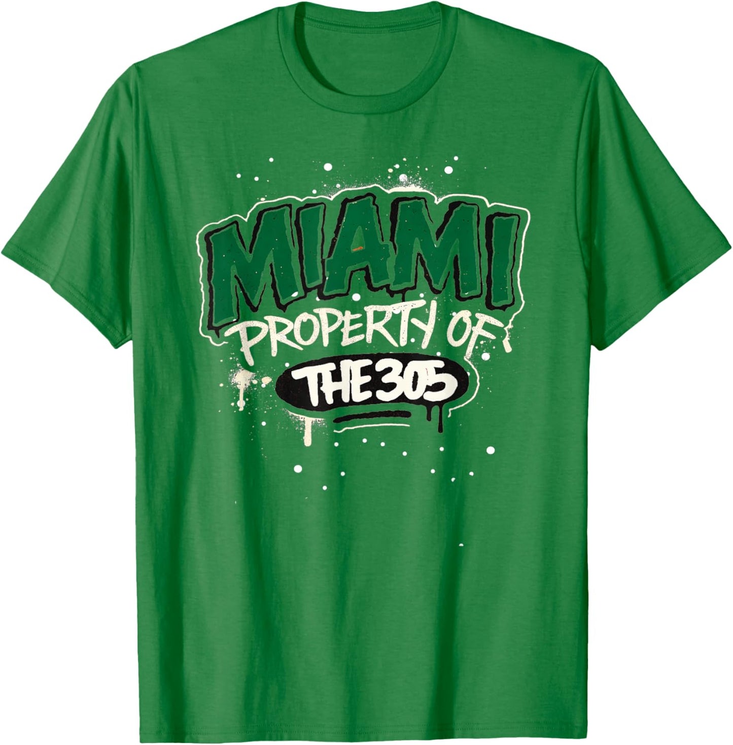Miami 305 Love Rep The City Urban Style Graffiti Streetwear T-Shirt - T-Shirt | Irish Green