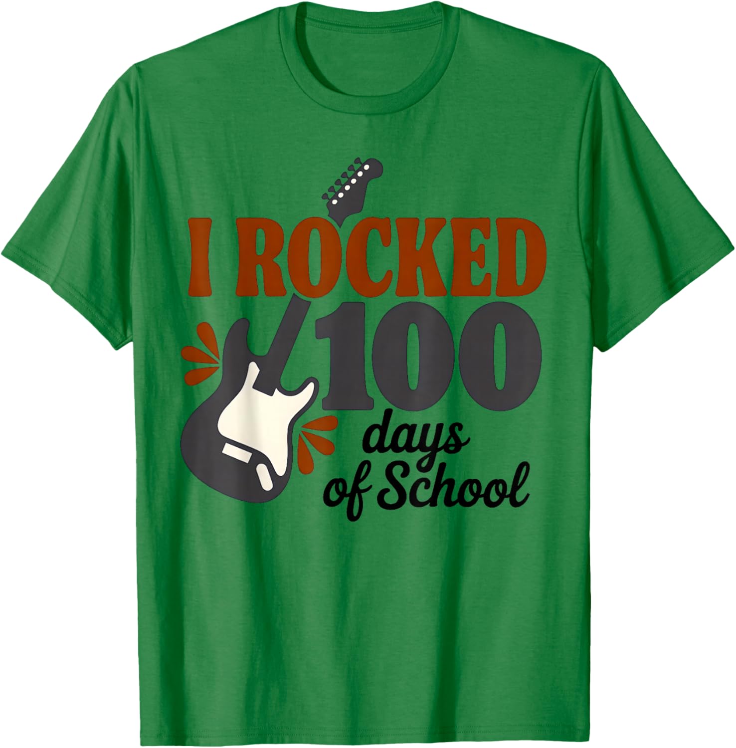 I Rocked 100 Days of School for Boys Girls Kids 100th Day T-Shirt - T-Shirt | Irish Green