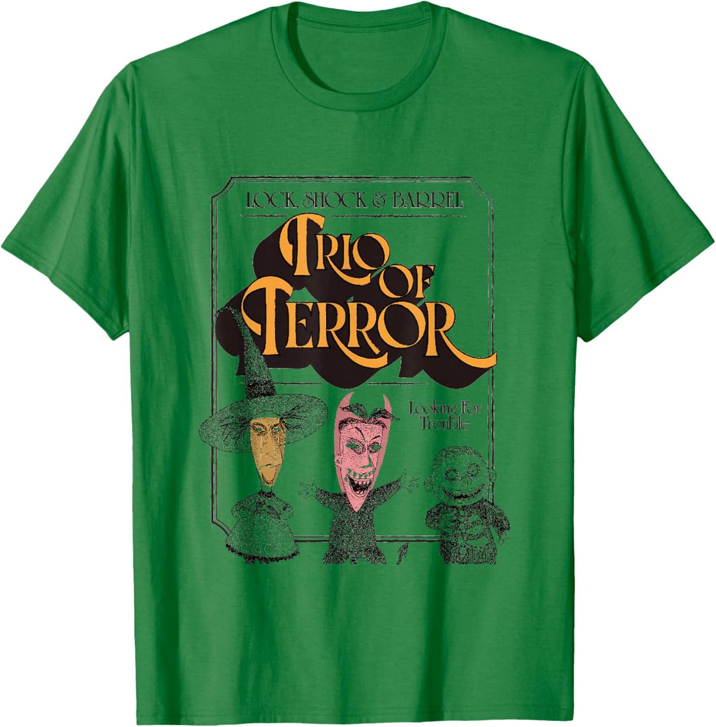 Disney The Nightmare Before Christmas Lock Shock Barrel Trio T-Shirt - T-Shirt | Irish Green