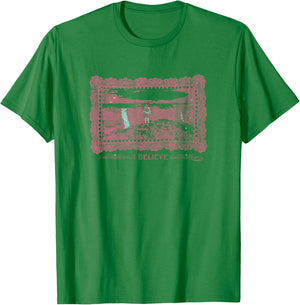 Stranger Things Waterfall I Believe Officially Licensed T-Shirt - T-Shirt | Irish Green