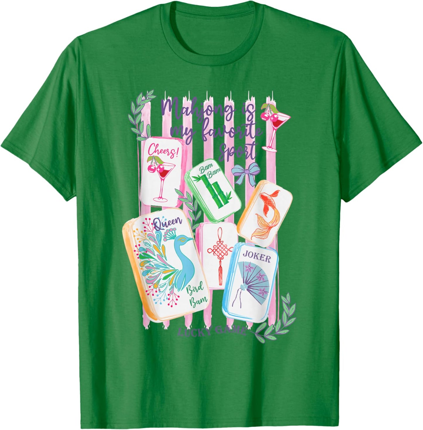 Mahjong Favorite Sport Mahjong Love Playing Chinese Game T-Shirt - T-Shirt | Irish Green