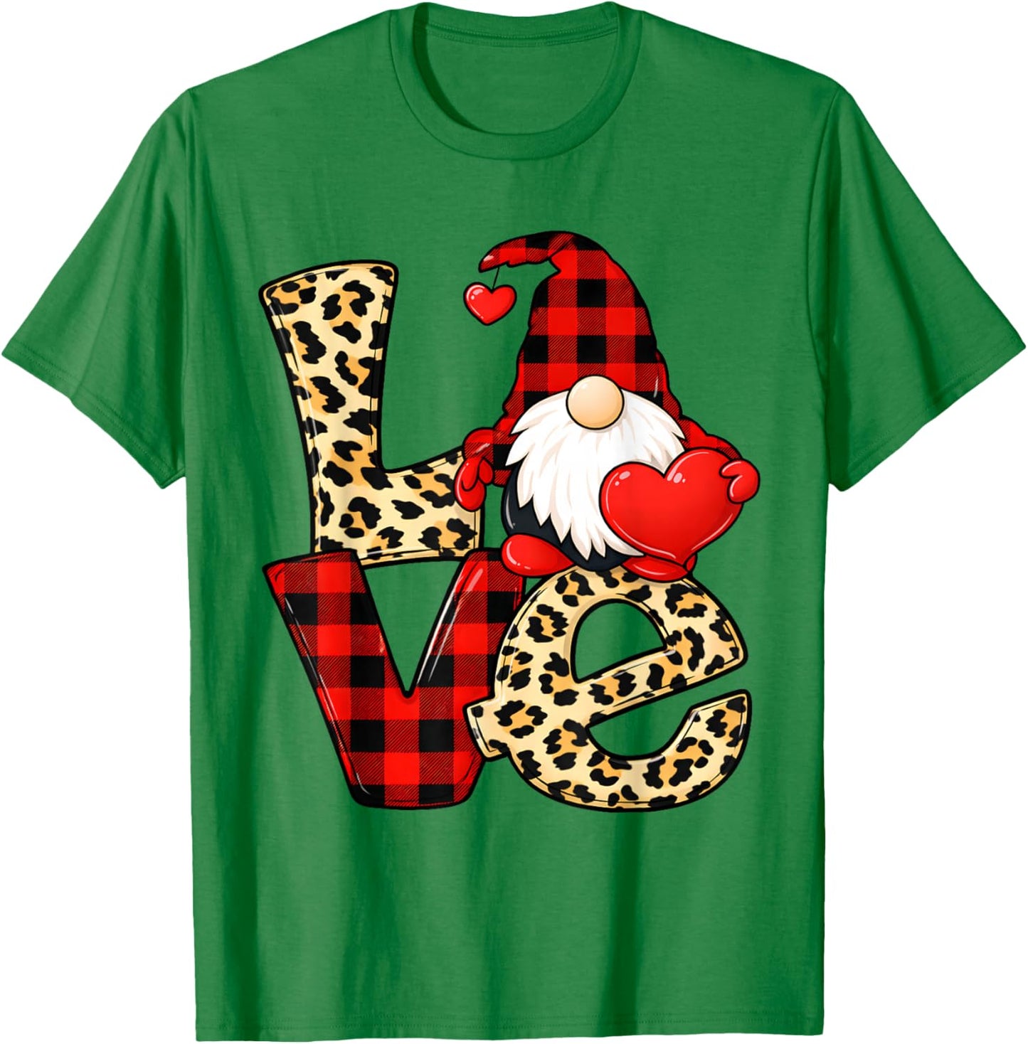 Gnome Love Valentine Gnomes Valentines Day Men Women Kids T-Shirt - T-Shirt | Irish Green