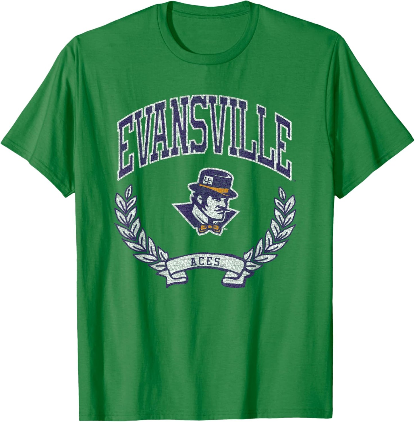 Evansville Purple Aces Victory Vintage Orange T-Shirt - T-Shirt | Irish Green