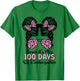 Bruh It's My 100 Days of Kindergarten Messy Bun Student T-Shirt - T-Shirt | Irish Green