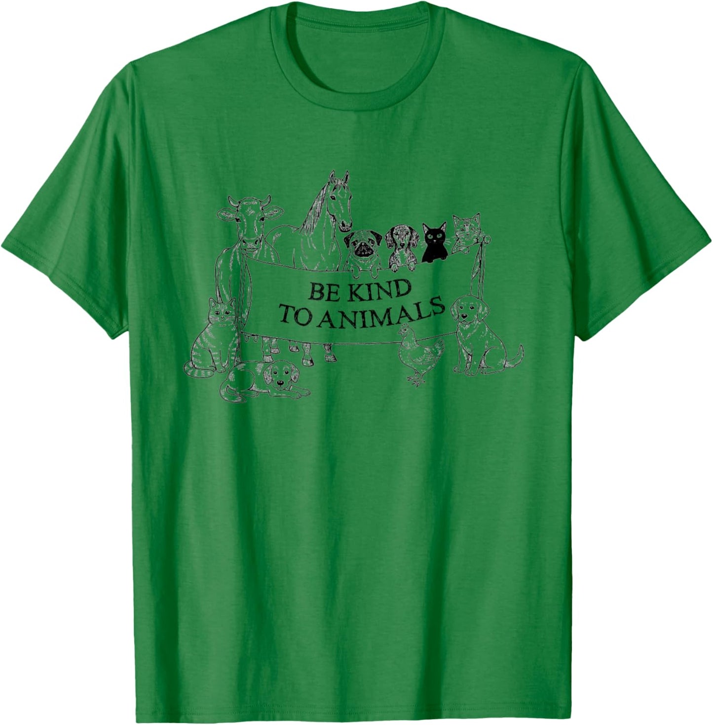 Animal Lover Wildlife Be Kind to Animals Respect The Locals T-Shirt - T-Shirt | Irish Green