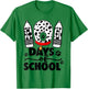Cute Dog Happy 101 Days School Teacher Student 100 Days T-Shirt - T-Shirt | Irish Green