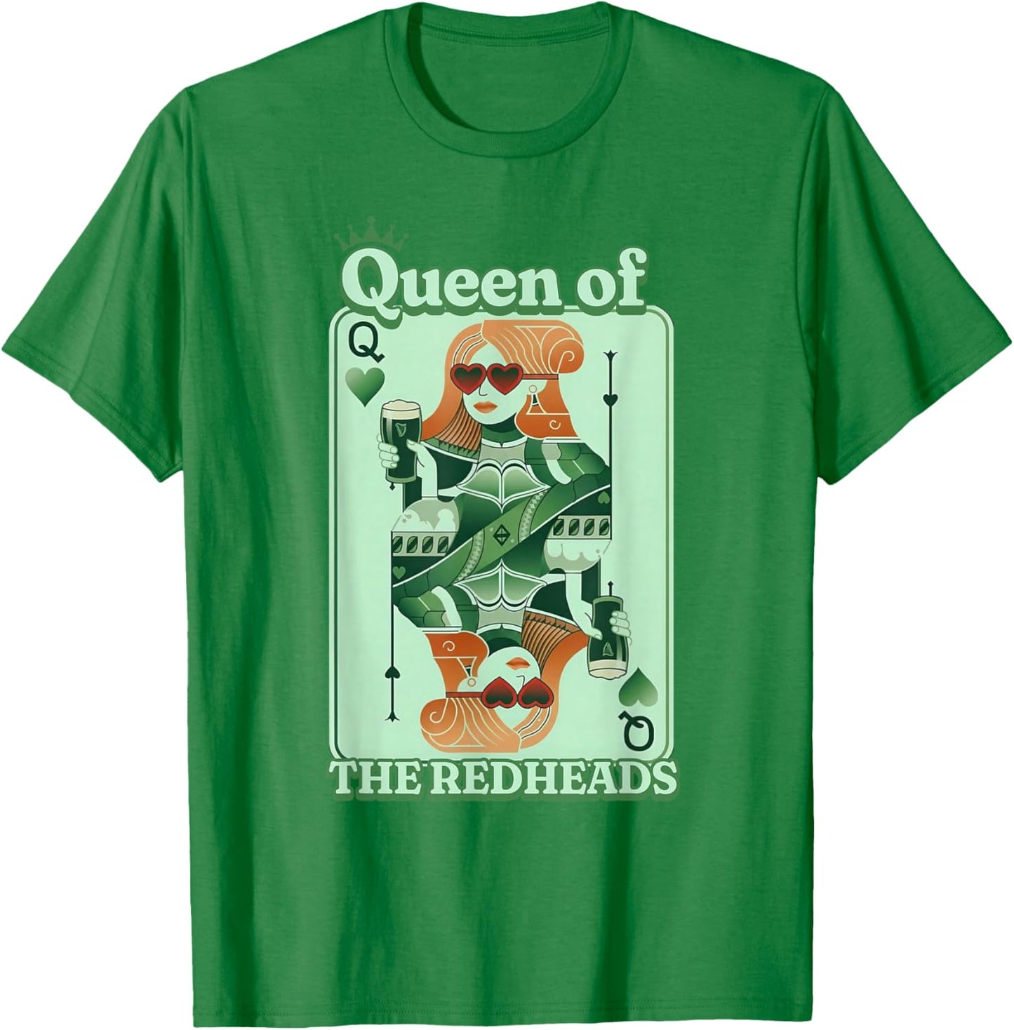 Queen of The Redhead Paddy's Day Shenanigans T-Shirt - T-Shirt | Irish Green