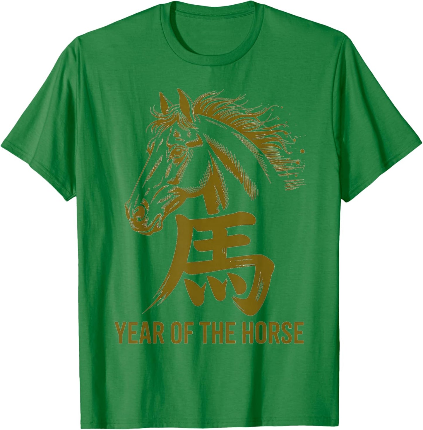 Year of The Horse Chinese Zodiac Year of Horse T-Shirt - T-Shirt | Irish Green