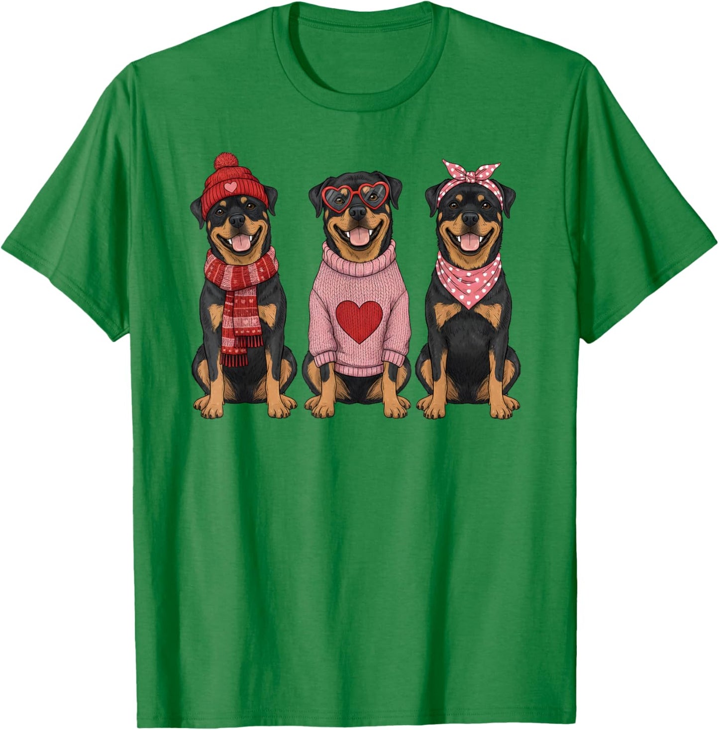 Cute Rottweiler Valentine Rottie Dog T-Shirt - T-Shirt | Irish Green