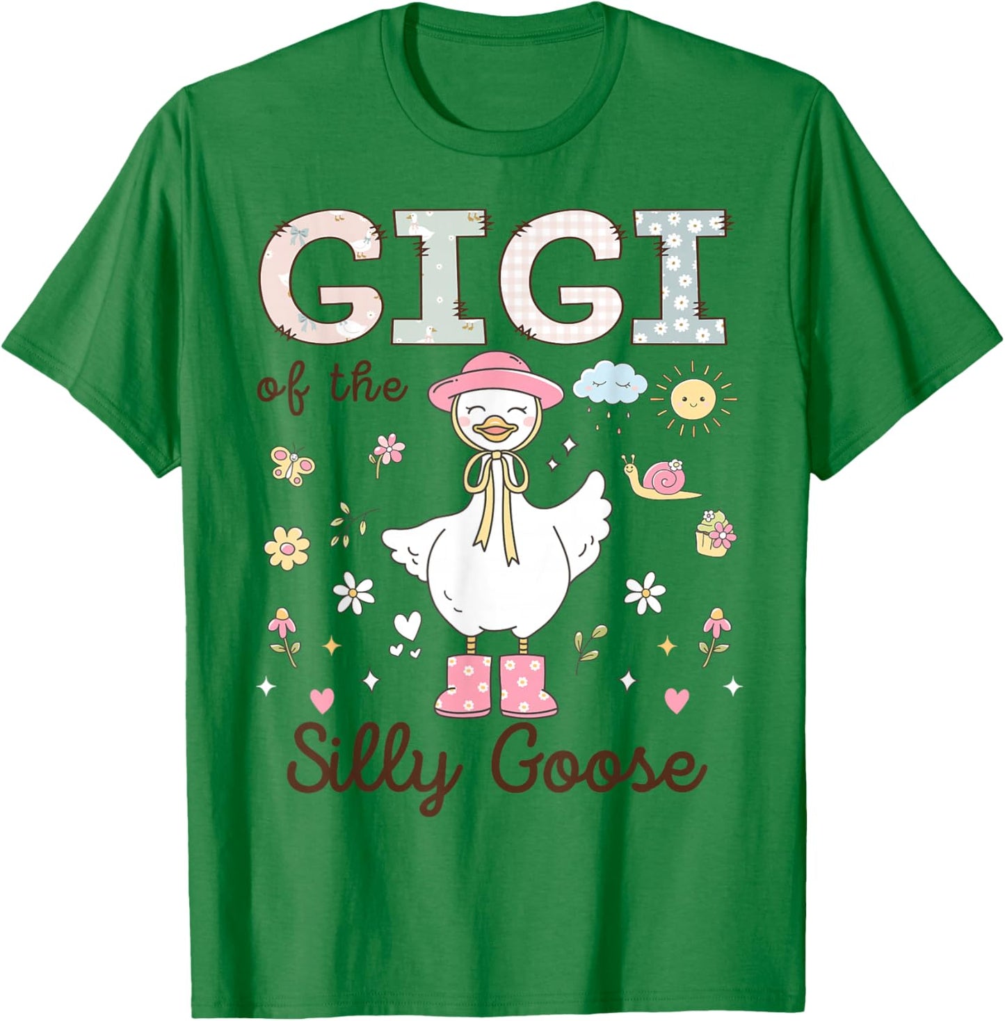 Gigi of The Silly Goose First Birthday Girl Family T-Shirt - T-Shirt | Irish Green