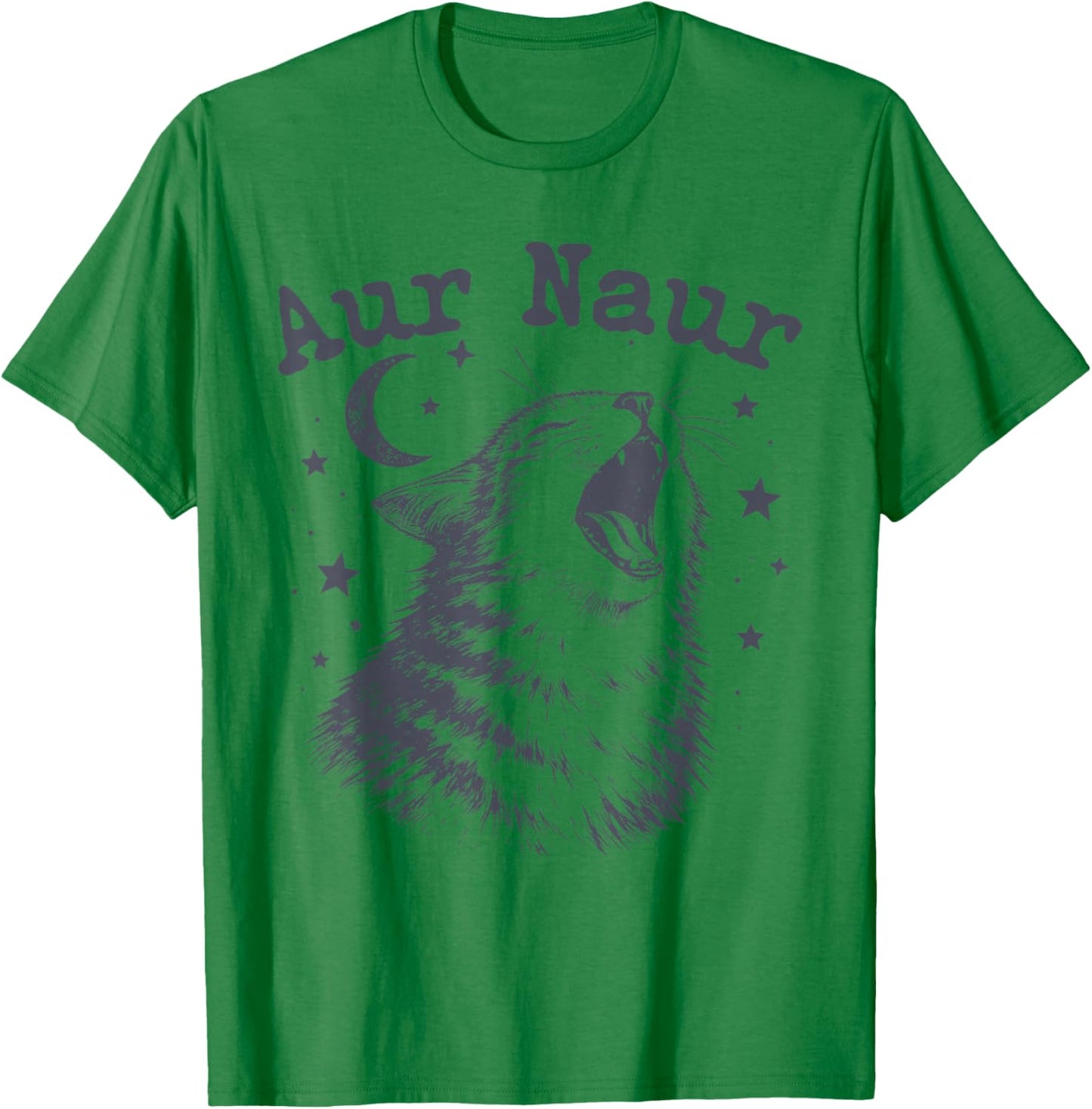 AUR Naur Funny Cat Meme Oh No Australian Accent Sarcastic T-Shirt - T-Shirt | Irish Green