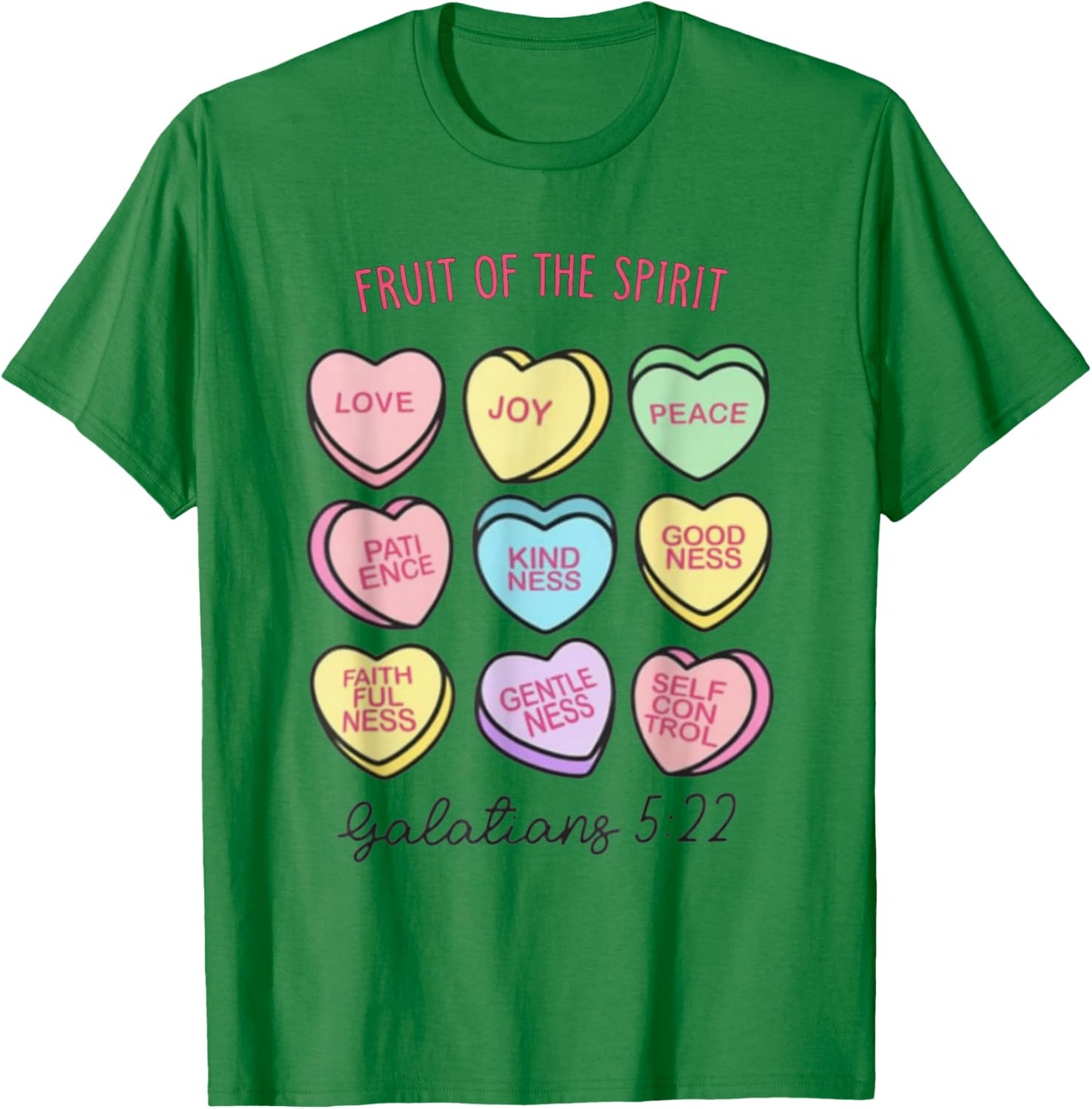 Fruit of The Spirit Christian Hearts Valentines Day Women T-Shirt - T-Shirt | Irish Green