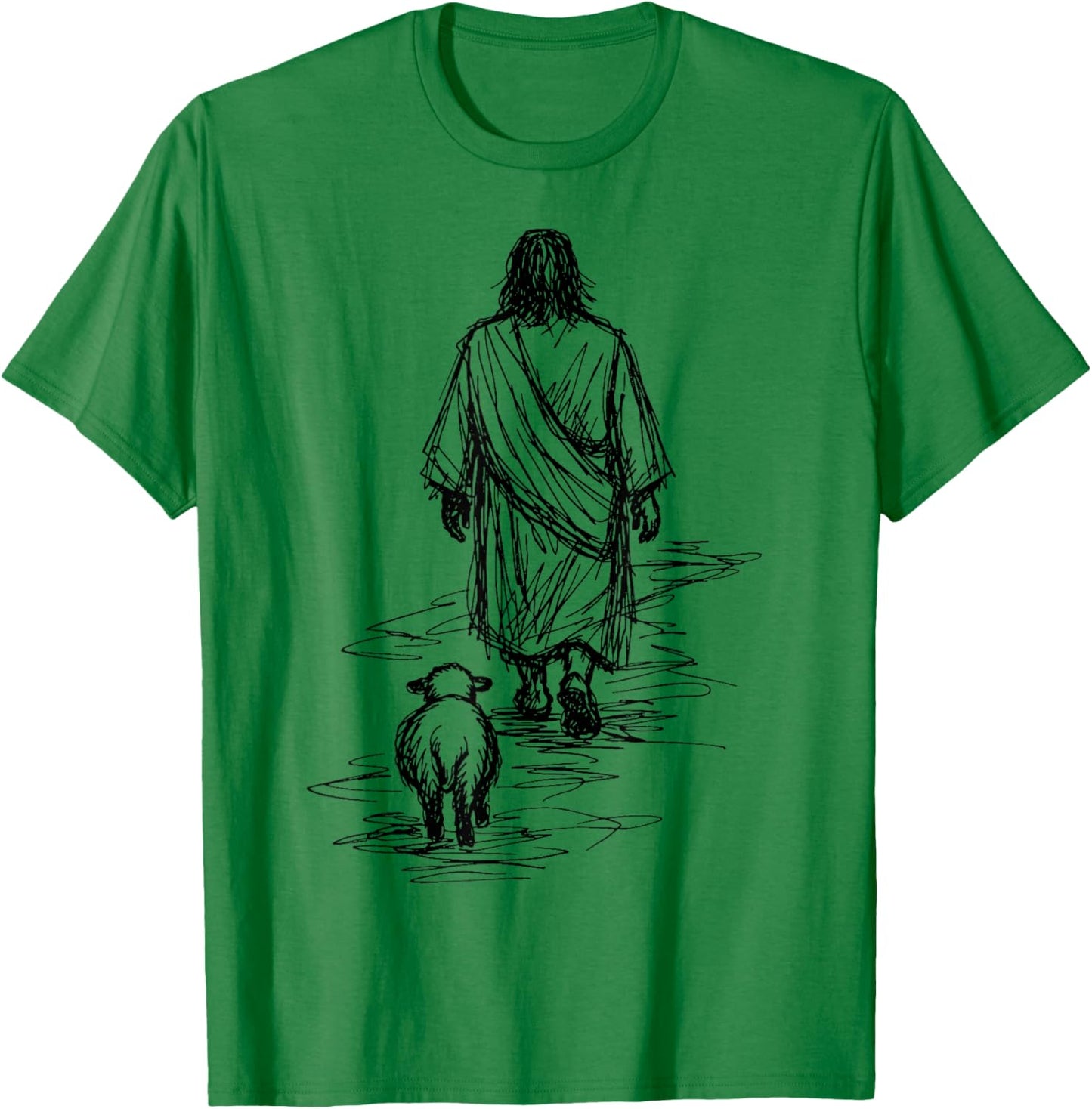 Jesus Leaves The 99 Sheep T-Shirt - T-Shirt | Irish Green