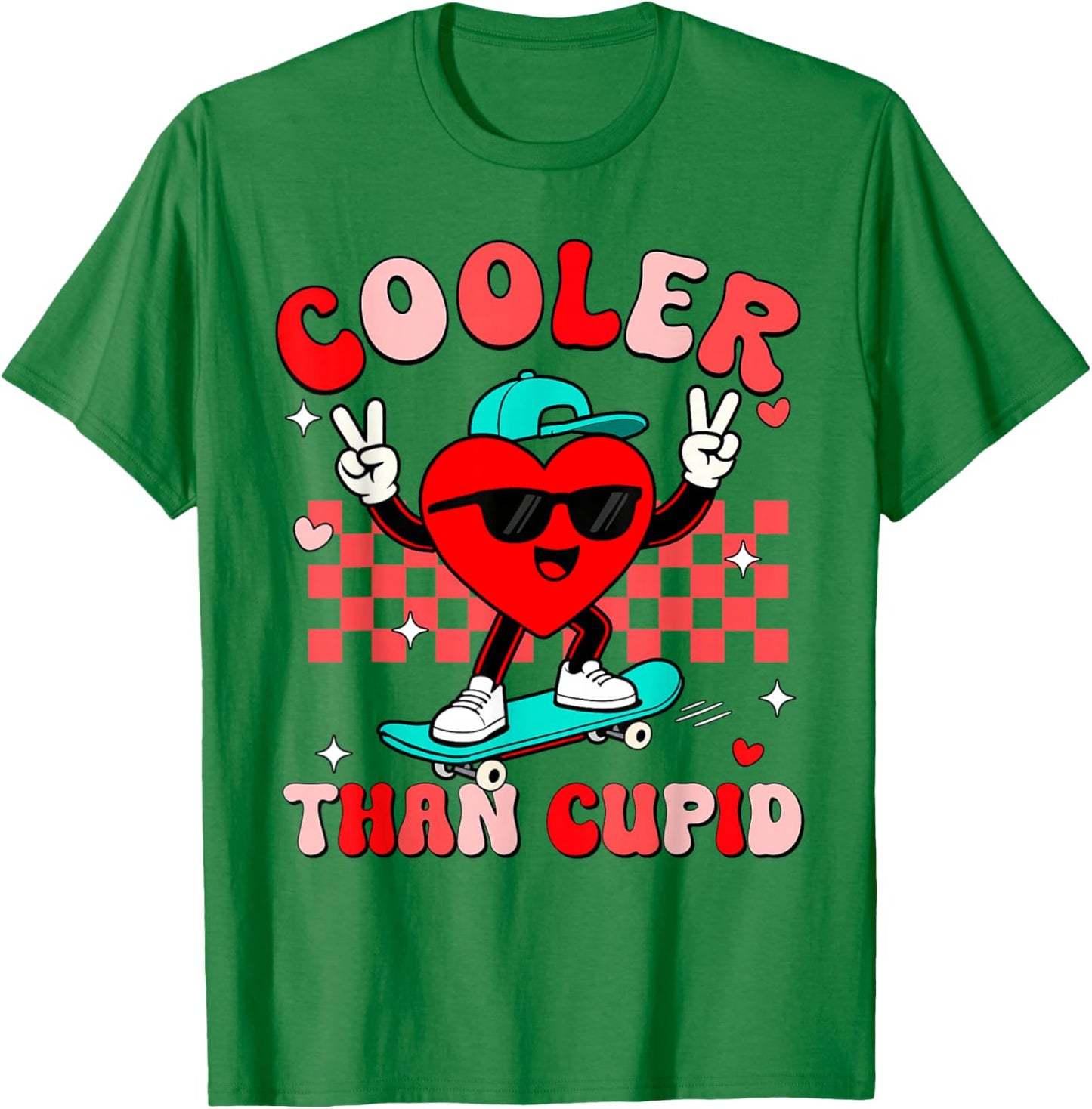 Cooler Than Cupid Valentines Day for Teens Kids Boys Girls T-Shirt - T-Shirt | Irish Green