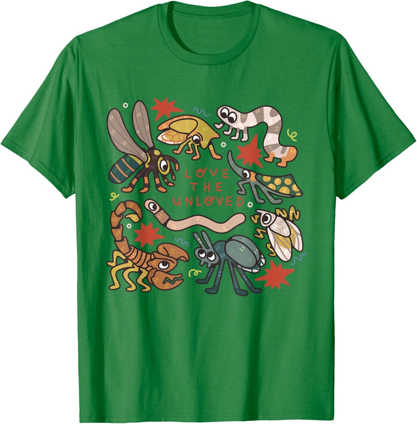 Love The Unloved Insects Worm Scorpion Quote T-Shirt - T-Shirt | Irish Green