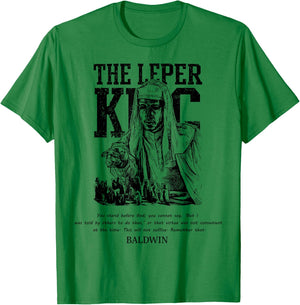 Sliver Mask King Baldwin IV Meme The Leper King Warrior T-Shirt - T-Shirt | Irish Green