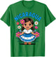 Cute Nicaragua Girl Traditional Dress with Flag Art for Kids T-Shirt - T-Shirt | Irish Green