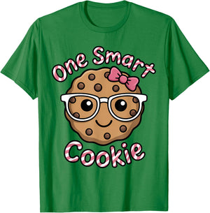 One Smart Cookie Funny Chocolate Chip Cookie T-Shirt - T-Shirt | Irish Green