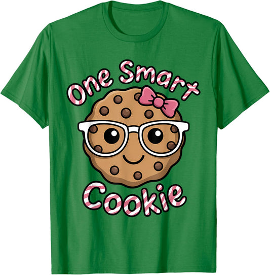 One Smart Cookie Funny Chocolate Chip Cookie T-Shirt - T-Shirt | Irish Green