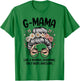G-Mama Like A Normal Grandma Only More Awesome Messy Bun T-Shirt - T-Shirt | Irish Green