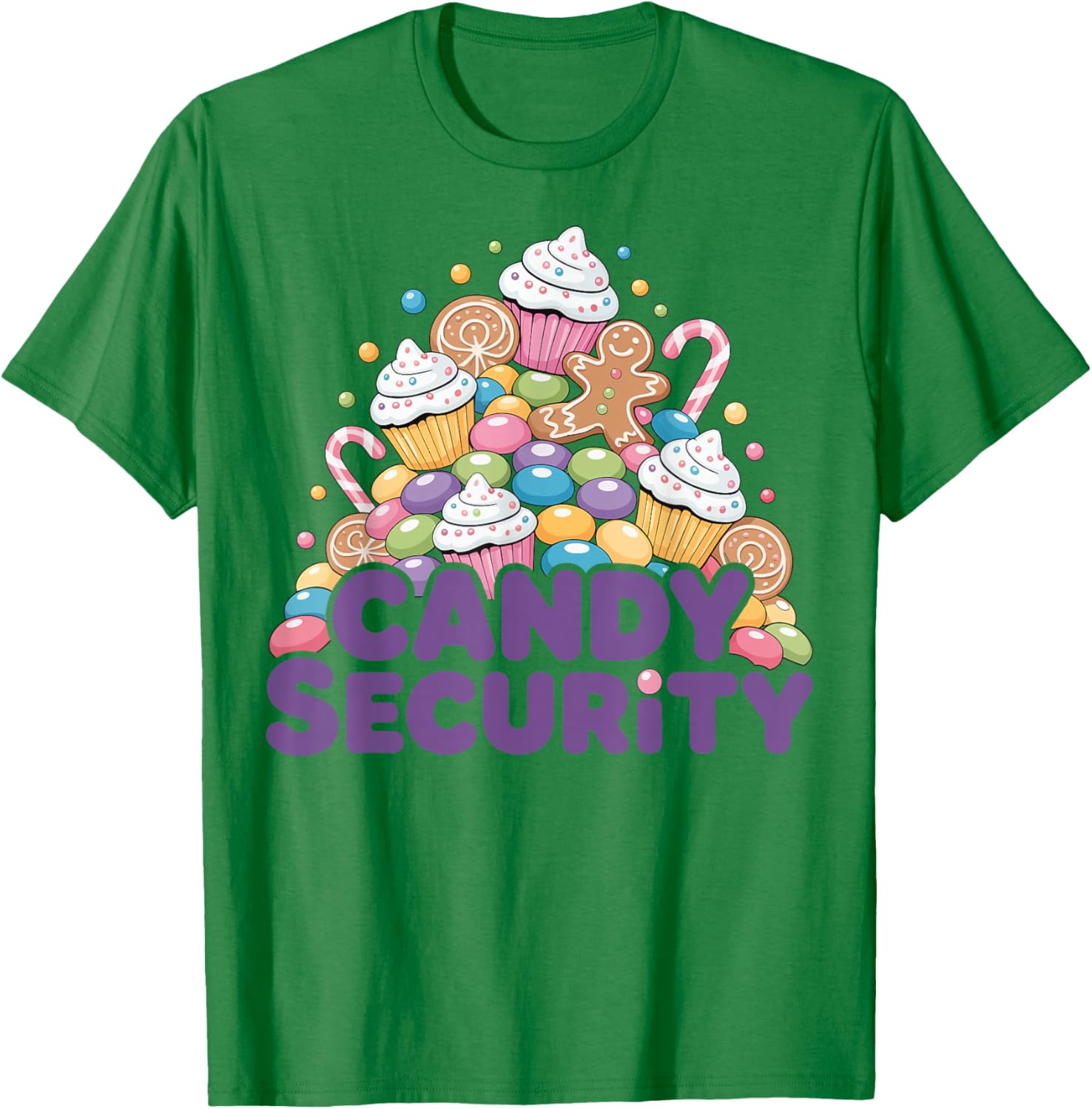 Candy Security Funny Christmas for Dessert and Holiday Lover T-Shirt - T-Shirt | Irish Green