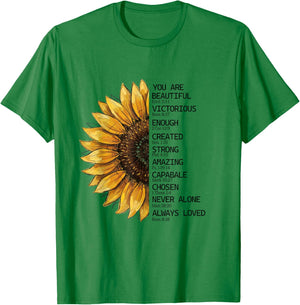 You are Beautiful Positive Affirmation Self Love Motivation T-Shirt - T-Shirt | Irish Green
