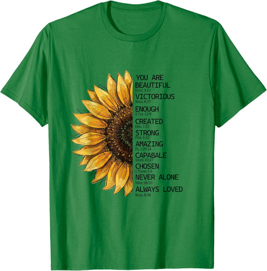 You are Beautiful Positive Affirmation Self Love Motivation T-Shirt - T-Shirt | Irish Green