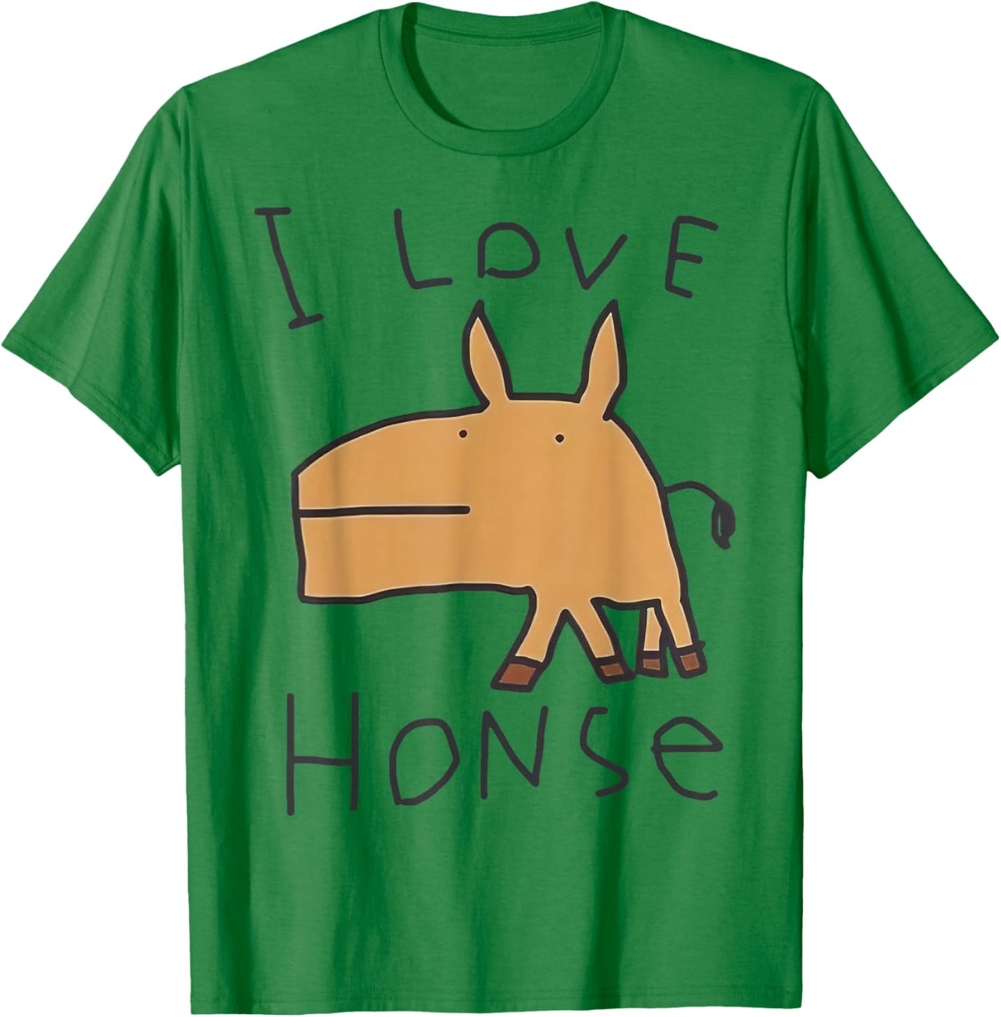 I Love Honse T-Shirt - T-Shirt | Irish Green