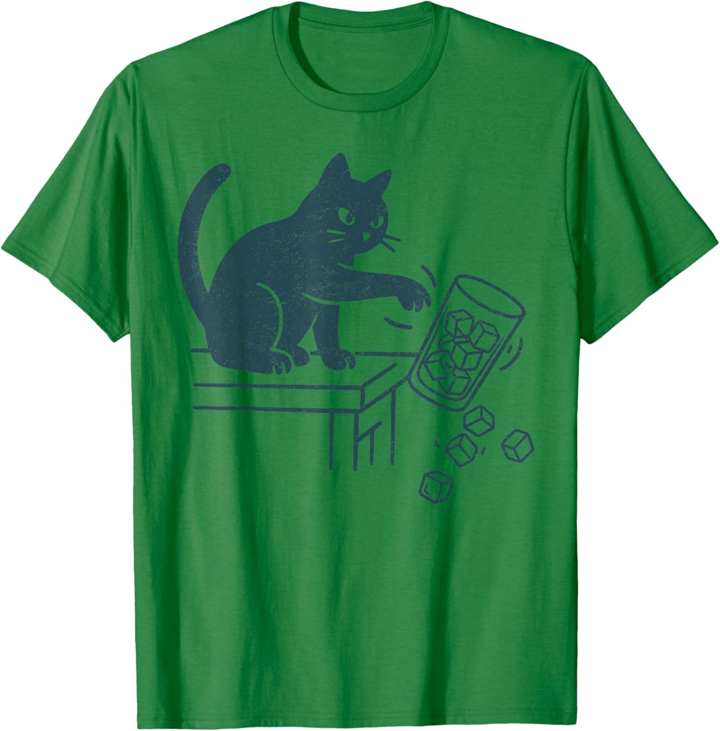 Abolish ICE Funny Black Cat Pushing Ice Cat Meme Men Women T-Shirt - T-Shirt | Irish Green