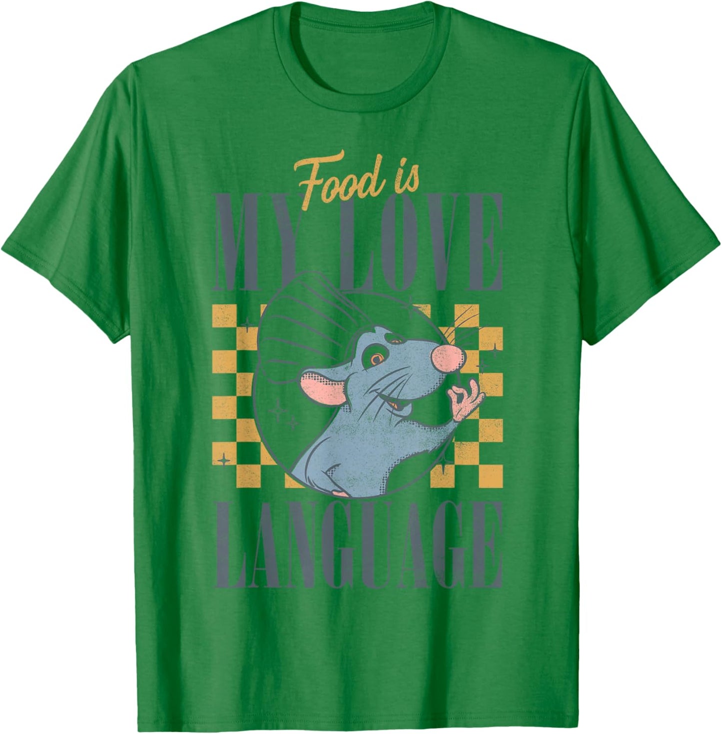 Disney Pixar Ratatouille Food is My Love Language Remy T-Shirt - T-Shirt | Irish Green