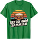 Retro Ham Sammich Funny Food Humor Vintage Deli Lovers T-Shirt - T-Shirt | Irish Green