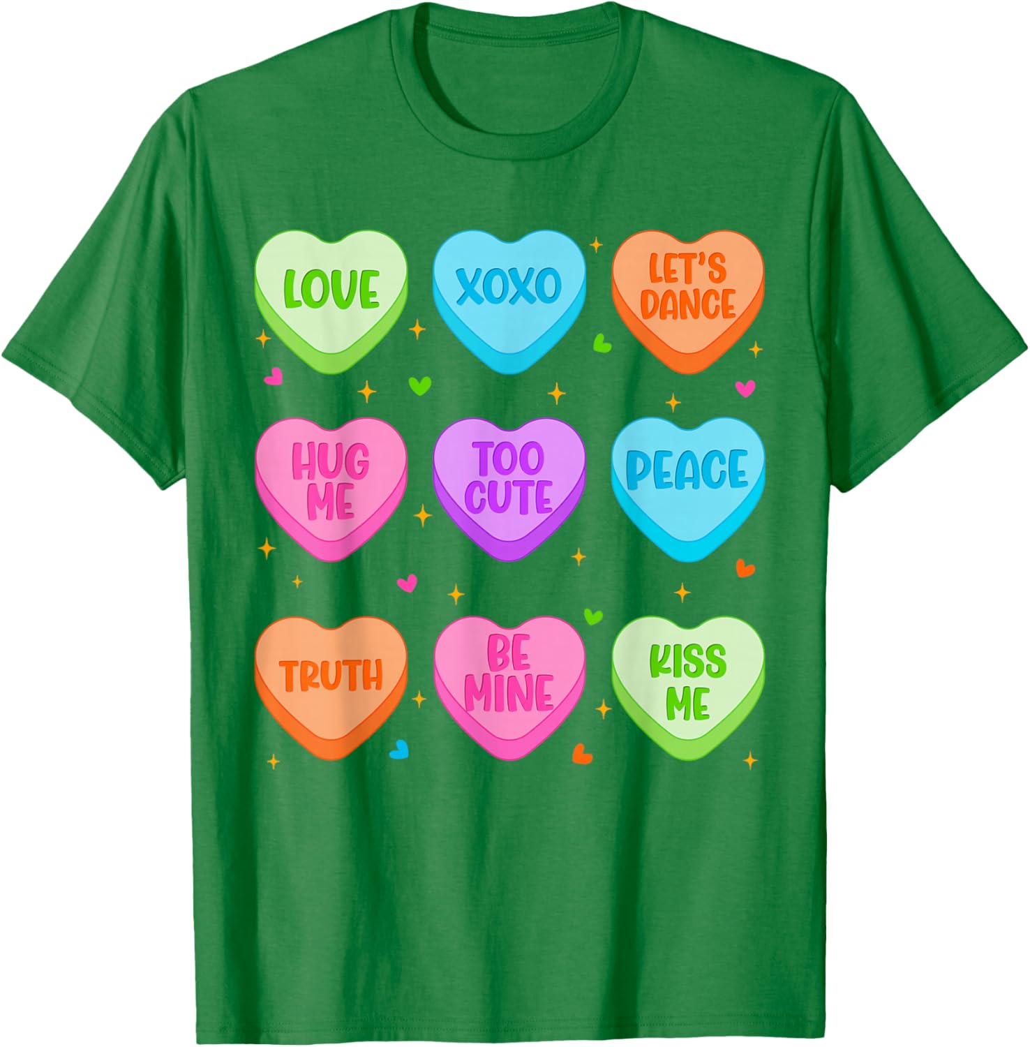 Cute Candy Heart Outfit Valentine Women Girl T-Shirt - T-Shirt | Irish Green