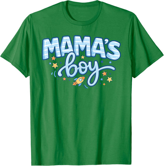 Cute Mama's Boy Checkered Toddler Kids Mother's Day T-Shirt - T-Shirt | Irish Green