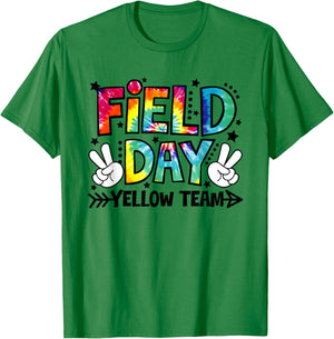 Field Day Yellow Team Funny for Teacher Kids Field Day Games T-Shirt - T-Shirt | Irish Green