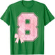 8th Coquette Birthday Party Eight Year Old Girl Coquette Bow T-Shirt - T-Shirt | Irish Green