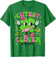 Cutest Clover Shamrock St Patricks Women Kid Toddler Girl T-Shirt - T-Shirt | Irish Green