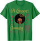 A Queen was Born On January 10 Black Queen Afro Hair Queen T-Shirt - T-Shirt | Irish Green