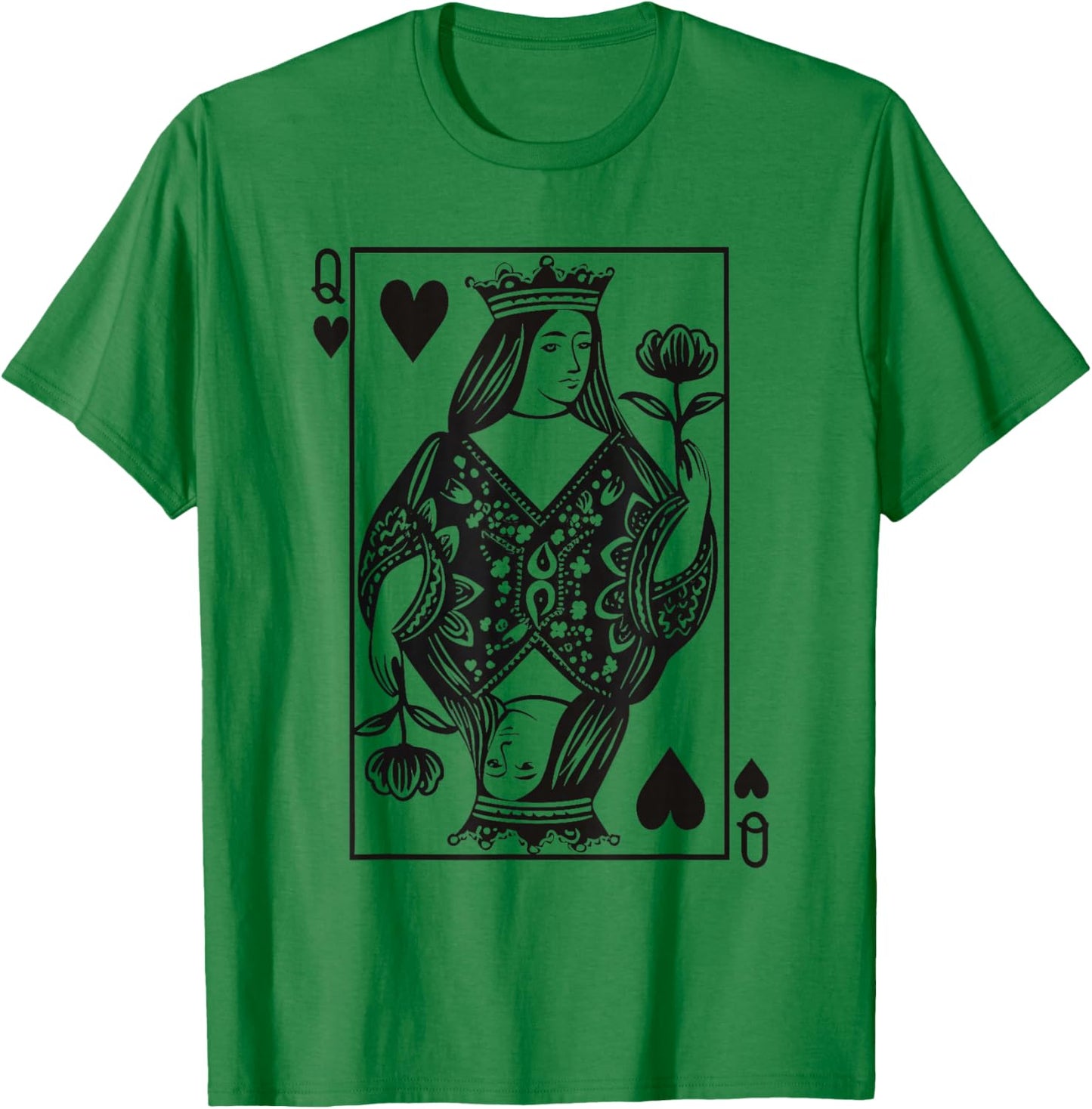 Queen of Hearts Girl Valentine Toddler Girls Valentine's Day T-Shirt - T-Shirt | Irish Green