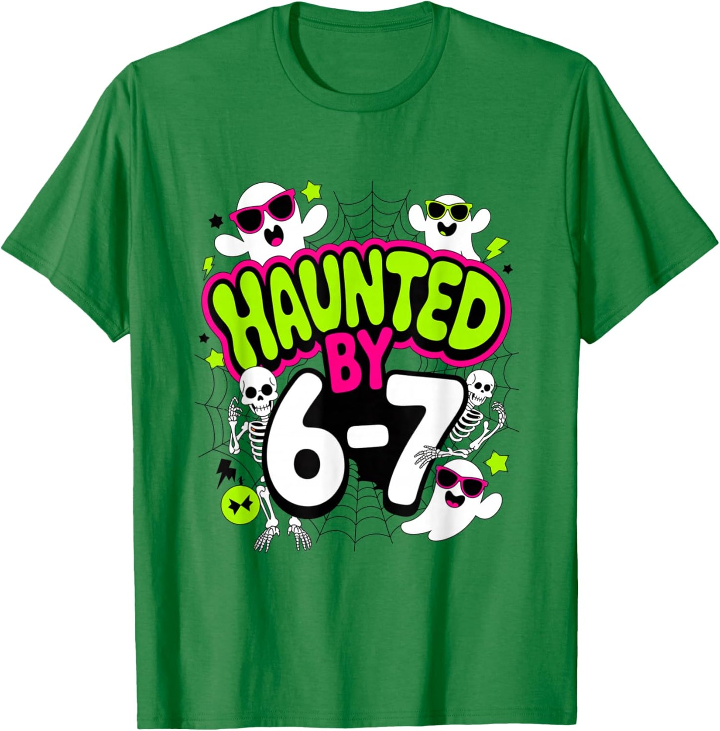 Haunted by 6-7 Funny Halloween 6-7 Costume Six Seven T-Shirt - T-Shirt | Irish Green