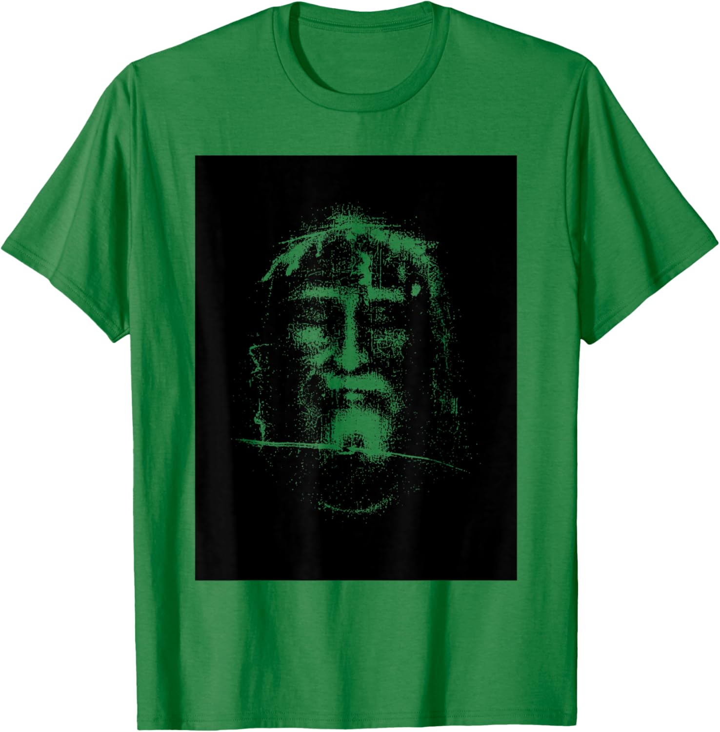 The Holy Face Shroud of Turin Jesus Christ Face Religious T-Shirt - T-Shirt | Irish Green