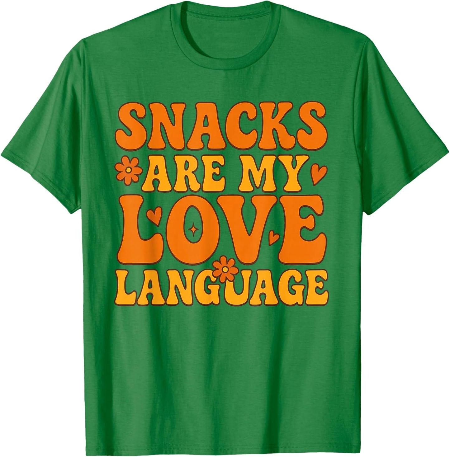 Snacks are My Love Language Valentines 2026 Kids Boys T-Shirt - T-Shirt | Irish Green